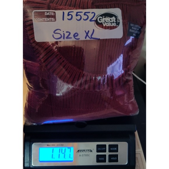 IZOD Men Size XL Red Crest Logo Cotton Pullover Windowpane Sweater EUC - Picture 16 of 16